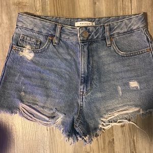 PACSUN women size 25 high rise festival shorts.